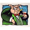 Image 1 : Burton Morris, The Pig, Silkscreen
