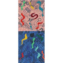 Richard Kalina, Sea Level, Lithograph and Collage