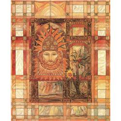 Nina Usacheva-Green, Mask of the Sun, Oil Painting