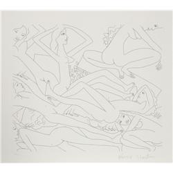 Knox Martin, Dancing Nudes - II, Etching