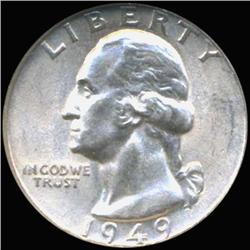 1949D Washington 25c Silver Quarter Coin Graded GEM (COI-6820)