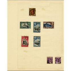 1920s/60s Ceylon Hand Made Stamp Collection Album Page 8 Pieces (STM-0295)