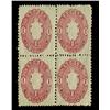 Image 1 : 1863 RARE Saxony 1 Groschen Mint Postage Stamp Block of 4 (STM-0314)