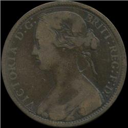 1864 Britain Victoria Penny Better Grade (COI-7049)