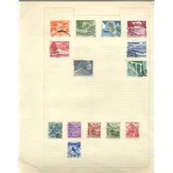 1950s/50s Switzerland Hand Made Stamp Collection Album Page 14 Pieces (STM-0256)
