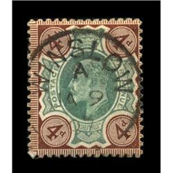 1902 RARE British 4p Edward Stamp Hi Grade (STM-0029)
