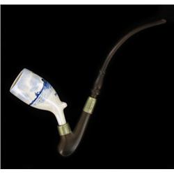 Vintage Dutch Ceramic & Resin "Guede Waagen" Pipe 7" (ANT-878)