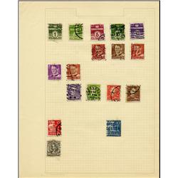 1920s/40s Denmark Hand Made Stamp Collection Album Page 15 Pieces (STM-0298)