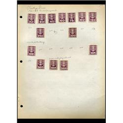 1921 Danzig Hand Made Stamp Collection Album Page 14 Pieces (STM-0111)