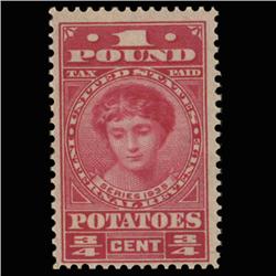 1935 US .75c Potato Tax Revenue Stamp NICE (STM-0546)