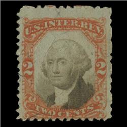 1871 US 2c Internal Revenue Stamp Printing ERROR RARE (STM-0534)
