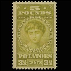 1935 US 3.75c Potato Tax Revenue Stamp NICE (STM-0547)