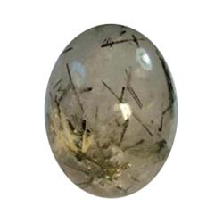 1150ct Amazing Quartz Crystal Egg With Tourmaline Rutilated 67mm (GEM-23972)