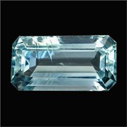1.38ct Emerald Cut Bright Blue Aquamarine Brazil  (GEM-19790)