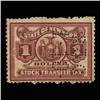 Image 1 : 1900s US NY $1 Stock Transfer Revenue Stamp NICE (STM-0539)