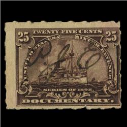 1898 US 25c Documentary Revenue Stamp NICE (STM-0553)