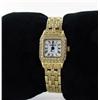Image 1 : Ladies Solid 14k Gold Geneve Watch With 96 White Diamonds (WAT-164)