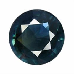 1.63ct Elegant Bluish Green Sapphire Round Facet Africa (GEM-18300)