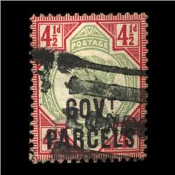 1888 RARE British 4.5p Victoria Official Stamp Hi Grade (STM-0039)