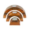 Image 1 : Sugar Palm & Teak Candle Set (DEC-136)