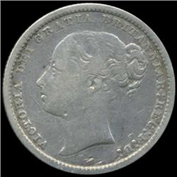1878 Britain Victoria Shilling High Grade (COI-7041)