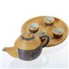 Image 4 : Fine Woven Bamboo Over Ceramic Tea Set (DEC-026)