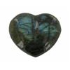 Image 1 : 520ct Gem Grade Labradorite Polished Heart Neon Peacock Colors (GEM-21164)