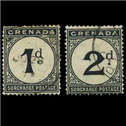 1892 Grenada Postage Due Set Nice (STM-0579)