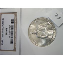 1982-D WASHINGTON 1/2