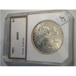 1921-P MORGAN DOLLAR