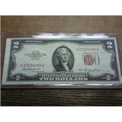 1953 US Two Dollar Red Seal Note