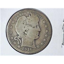 1916-D Barber Quarter