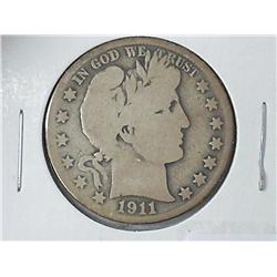 1911-S Barber Half Dollar