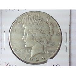 1934-S Peace Silver Dollar (Key Date)