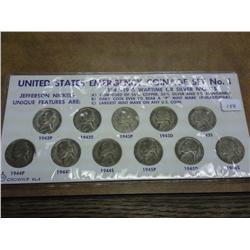 US Emergency Coinage Set (11-35% Silver Nickels)