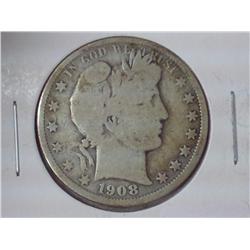 1908-O Barber Half Dollar