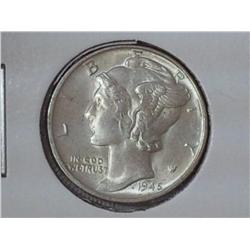 1945 Mercury Dime (AU)
