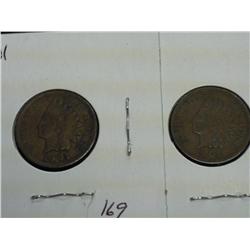 1901 & 02 Indian Head Cents