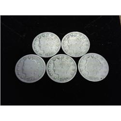 5-1899 Liberty "V" Nickels