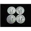 Image 1 : 4-Assorted Standing Liberty Quarters