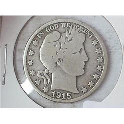 1915-D Barber Half Dollar