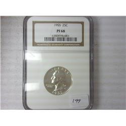 1955 Silver Washington Quarter NGC PF68
