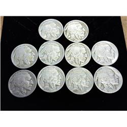10 Assorted 1930' s Buffalo Nickels