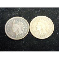 1899 And 1908 Indian Head Cents