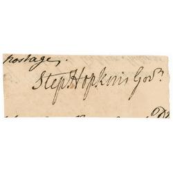 Declaration of Independence: Stephen Hopkins