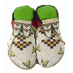Assiniboine/Cree Beaded Moccasins