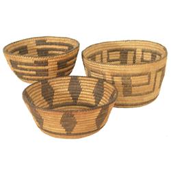 3 Pima Baskets