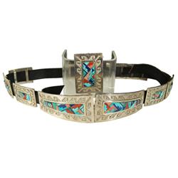 Navajo Concho Belt & Buckle - Tom Jackson, Navajo