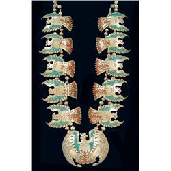 Navajo Squash Blossom Necklace - Willie Singer