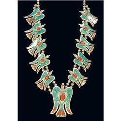 Navajo Squash Blossom Necklace - Willie Singer